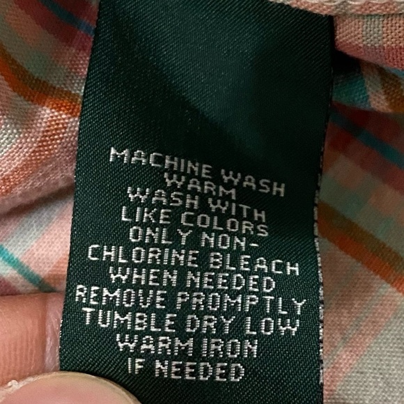 LRL Lauren Ralph Lauren Jeans Green Label Plaid Button Down Shirt Size Small - Picture 7 of 7